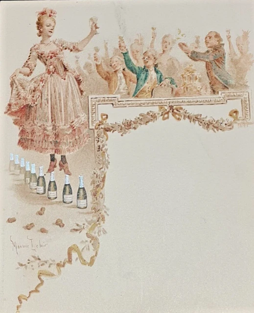 Ancien menu champagne veuve clicquot