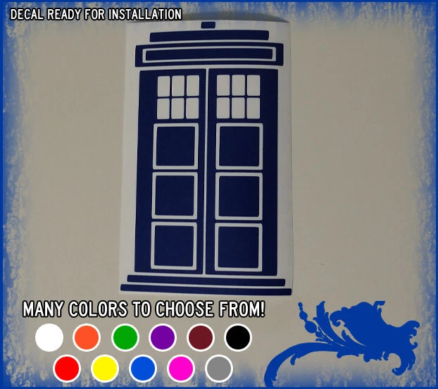 6" Tardis Vinyl Sticker Dr. Who Call Box Show Doctor SUV Truck Car Window Decal