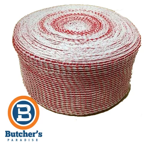 Trunet Meat Netting 180mm/48 Squares 50M Roast Red/White Super Plus | 11330