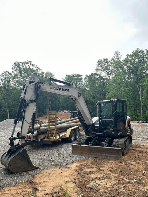 2021 Bobcat E85 Mini Excavator 36" Bucket w/ Thumb & Mower Head