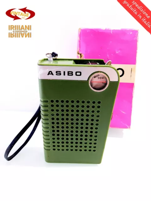 Radio Transistor asibo Am Con Caja En Buen Estado Vintage De Colección