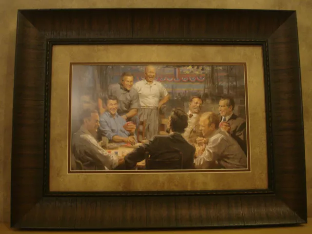 ANDY THOMAS FRAMED "Grand Ol' Gang" OPEN EDITION PRINT "US PRESIDENTS"