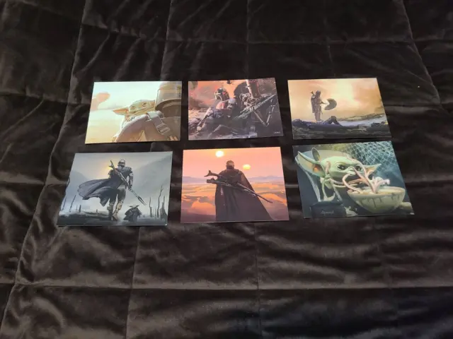 Star Wars The Mandalorian CONCEPT ART CARDS Lot of 6-Seasons 1/2