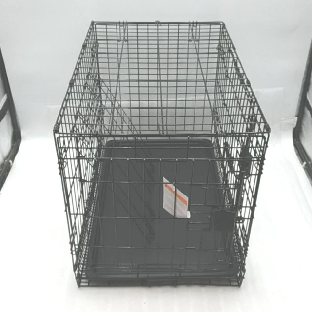 Amazon Basics Faltbare Metalldraht-Hundekiste mit doppeltem Tablett (64,37)