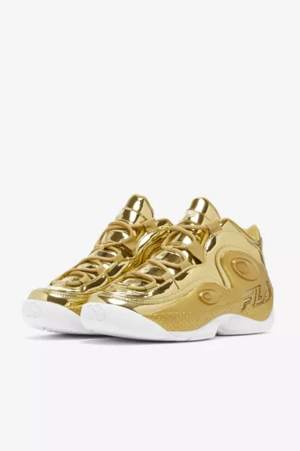 Men’s Fila Grant Hill 3 Metallic Gold Sneakers US size14