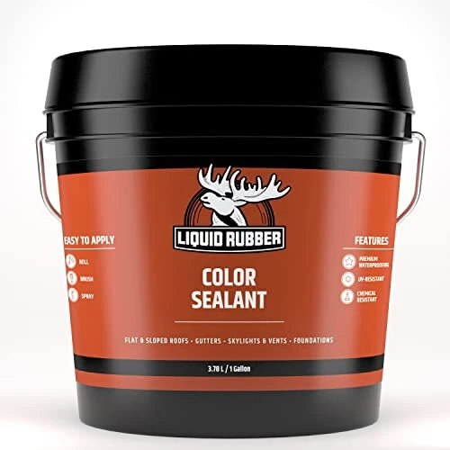 Sellador de color de goma líquida, 1 galón EE. UU., 0,83 galón Reino Unido, gris oscuro