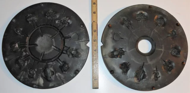 Vintage 9” Rubber Pewter Spin Casting Mold Various Rings Nugget Style Designs