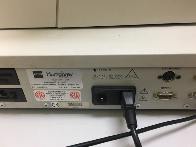 Zeiss Humphrey 991 Atlas Corneal Topography Analysis Diagnostic System -Parts-
