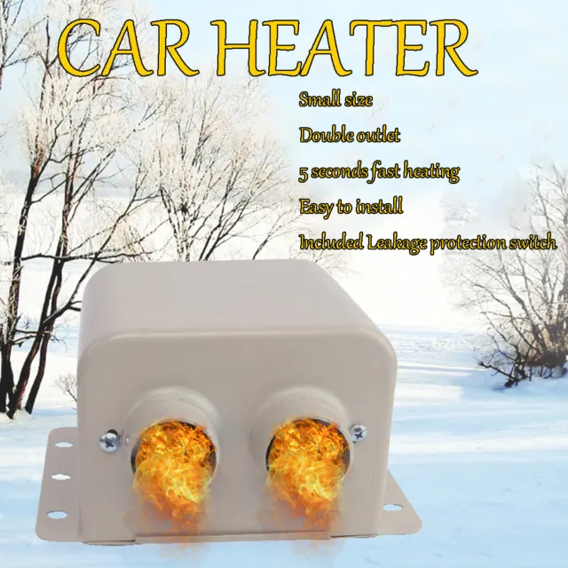 Elektrische Autoheizung 12V/24V 800W Heizlüfter Fast Heater Defogger Defroster