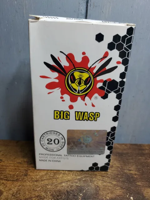 New Big Wasp Tattoo Safety Cartridges 20-Ct ​Single Stack Magnum No. 1023MG