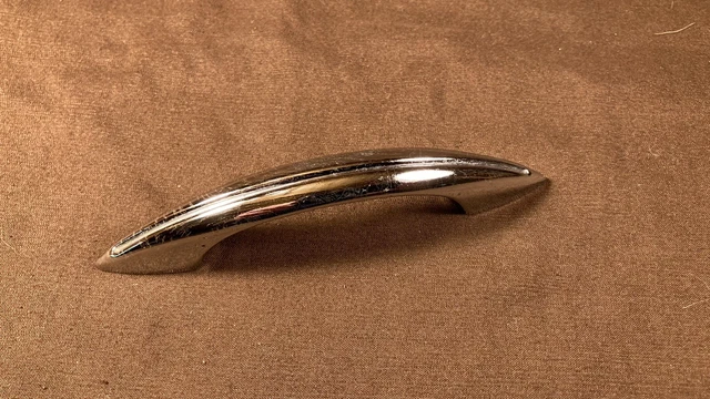 Vintage Chrome Cabinet Door Handle Drawer Pull 40s 50s 60s Mid Century Modern