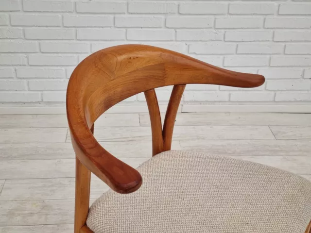 1960s, Danish design, armchair, teak wood, wool, original condition 3