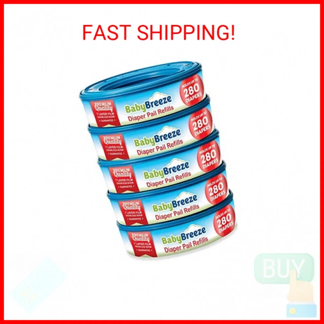 BabyBreeze Diaper Pail Refill Bags Compatible with Playtex Diaper Genie Pails Od