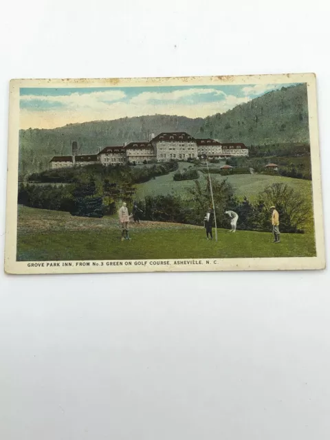 vtg Postcard Grove Park Inn Golf Course Asheville NC North Carolina Omni Resort