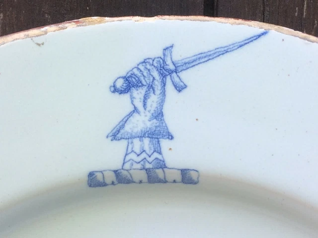 Rare London Delft Charger 1720 Delftware Faience Tin Glazed 18Th Century Xviii 2