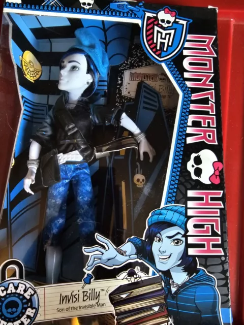 Monster High INVISI BILLY Doll SCAREMESTER INVISIBILLY BOY DOLL RARE 
