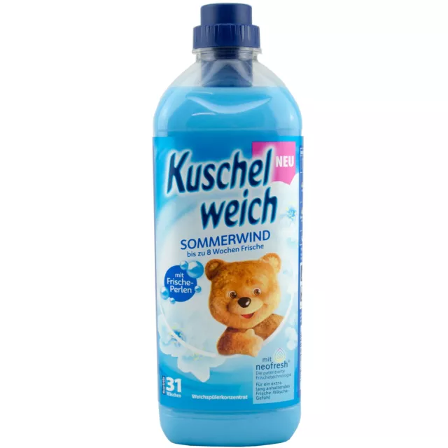 Kuschelweich Fabric Softener Summer Wind 1 X 33.8oz for 31 Washes Fresh Beads