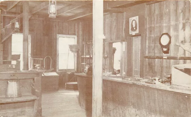 Postcard 1920s California Woodside Old Tripp Store Marin Interior 23-13517