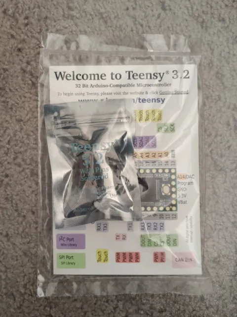 Teensy 3.2 Microcontroller with pins - Brand New (PJRC)