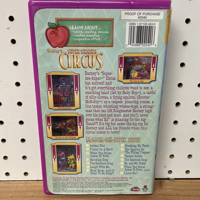 Barney Super Singing Circus Vhs 2000 13 60 Picclick Ca Barney Super Singing Circus Vhs 2000 13 60 Picclick Ca