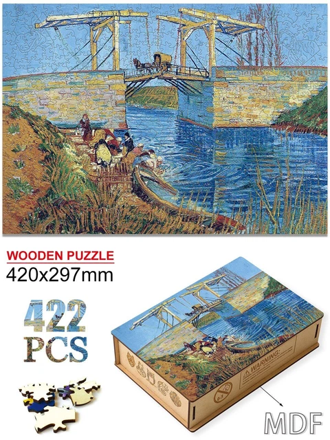 Oil Painting Wooden Jigsaw Puzzle Adults Kids Elegant Shape Creative Family Game