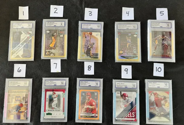 Huge Lot B Graded Cards. Jordan, Ohtani, Kobe, Trout, Griffey, Jeter, Judge..