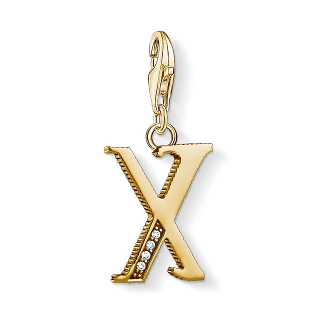 Pendentif Thomas Sabo - Lettre E Et Fer à Cheval Avec Strass - Argent (occasion)