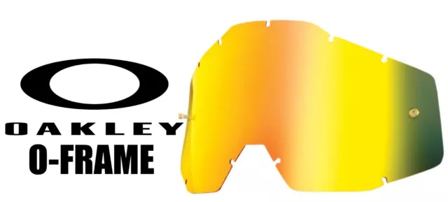 Goggle Shop Tear Off Lens To Fit Oakley O Frame Mx  Goggle - Mirror  Gold