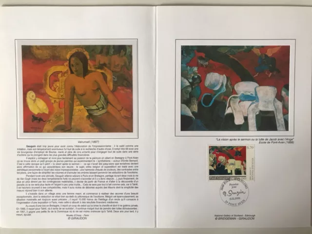 France Encart Fdc Yvert 3207 Oeuvre De Paul Gauguin (1888) 6,70F Tirage Limite
