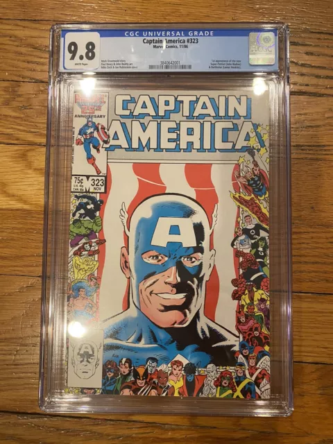 Captain America #323  CGC 9.8 White Pages 1986 1st app John Walker Thunderbolts