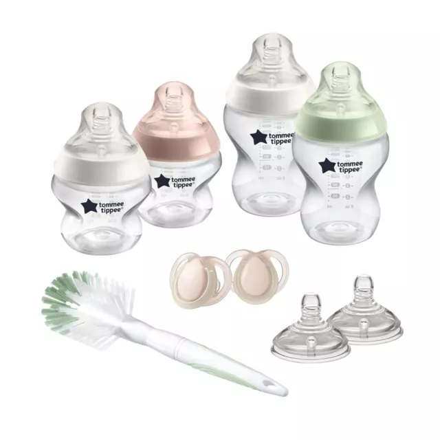 Tommee Tippee Closer to Nature Babyflaschen Starterset BPA-frei geformter Trinks