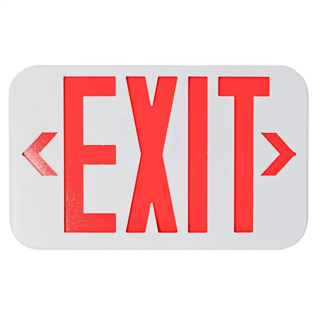 LED Emergency Exit Sign Red with 1.2V Nickel Cadmium Battery, 4W Max Consumption