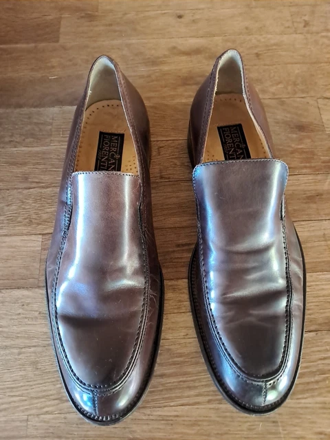 MERCANTI FIORENTINI MENS Made in Italy Loafers Leather Slip  display picture 2