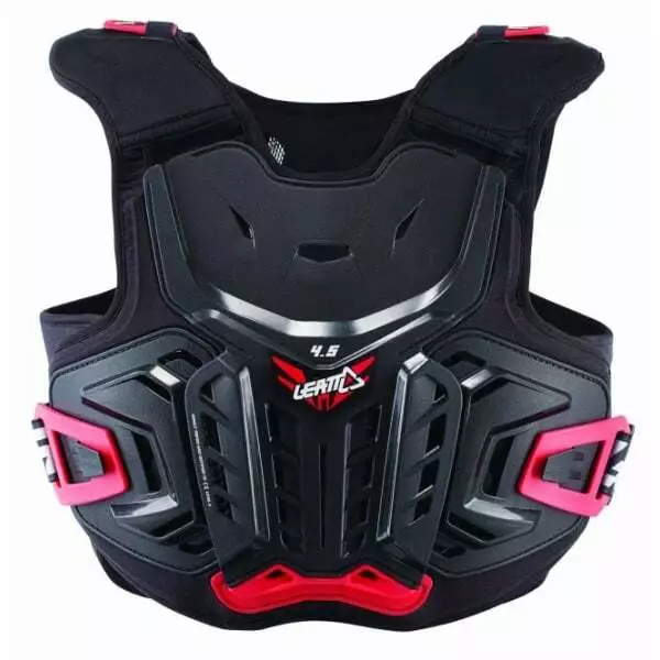 LEATT 4.5 Junior Kids Motocross MX Bike Body Armour Chest Protector - Black/Red