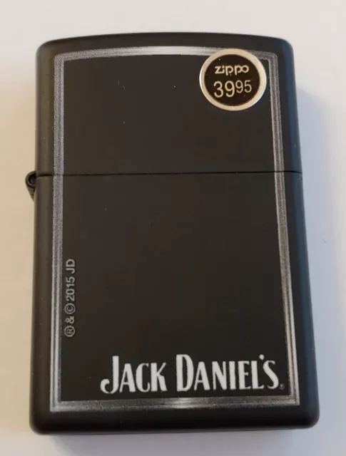 ZIPPO 28820 JACK DANIELS on BLACK MATTE Lighter - NEW in Gift Box APR (D) 2015