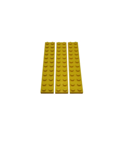 LEGO 3 X Piastra di Base Piastra per Costruzione Giallo Base Piastra 2x12 2445
