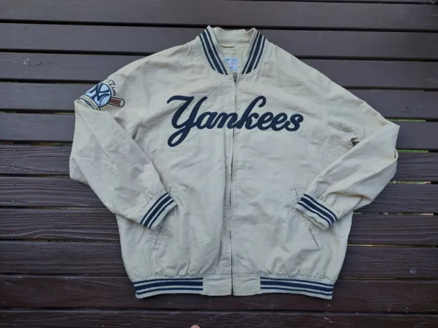 NEW YORK YANKEES Baseball MLB Heavy Cotton Jacket XXL Mens Clean #029