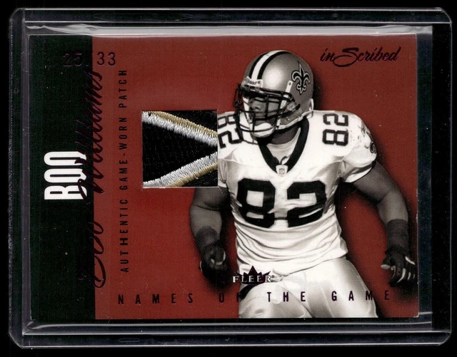 2004 PATCH LOGO Inscrit Violet Noms De Jeu Boo Williams Saints EUR 16 ...