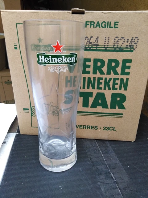 lot de 6 verres à bière Heineken Star 25cl dans leur carton d'origine