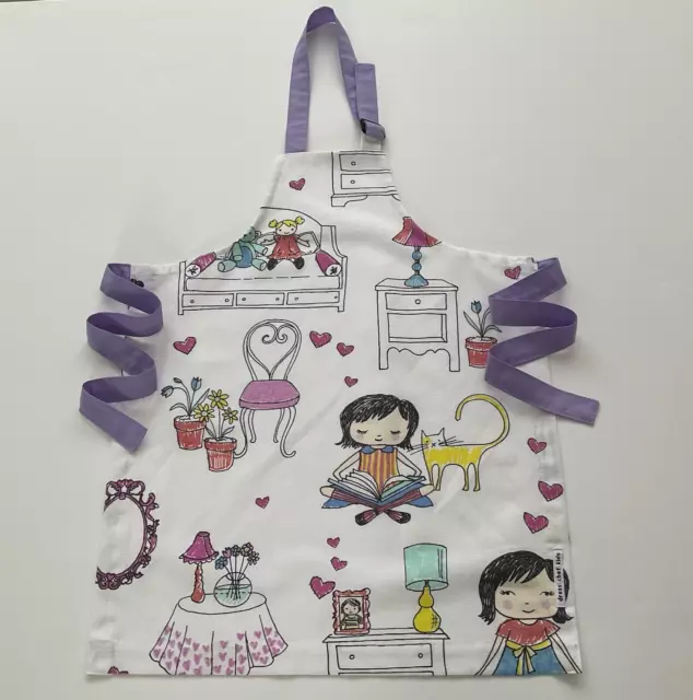 Kids Apron Girls Children's Cooking Kitchen (fits 3-10 years) Handmade BNWT