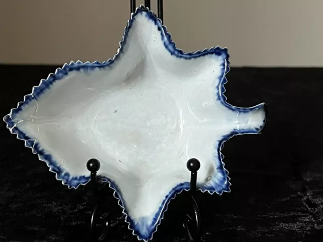 c1800 Staffordshire Pearlware Vine Leaf Pickle Dish - A/F - Read Description