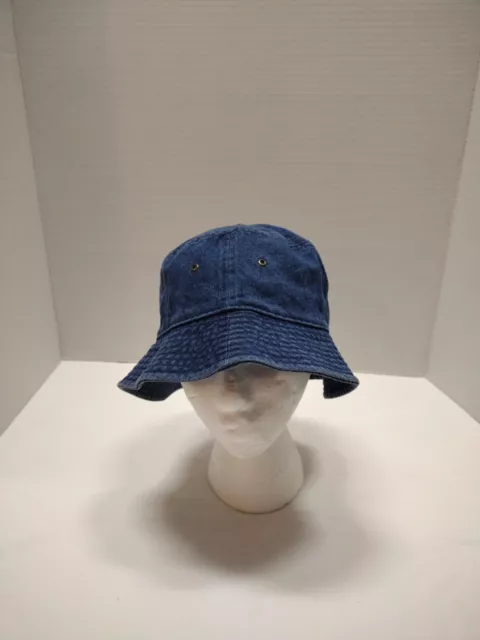 Newhattan Denim Bucket Hat Dark Blue Size L/XL