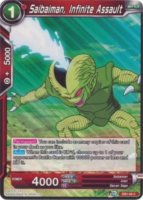 Battle Evolution Dragon Ball Super Saibaiman - Dragonball TCG NM Near Mint