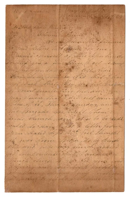 [Autograph letter by a private in the 4th Texas Regiment.] Richmond VA 1864