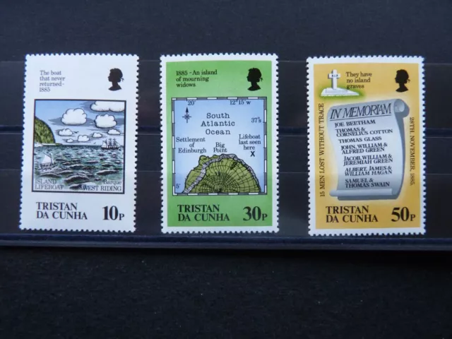 Tristan Da Cunha. 1985. Loss Island Lifeboat Centenary . Sg 399 - 401. Mnh