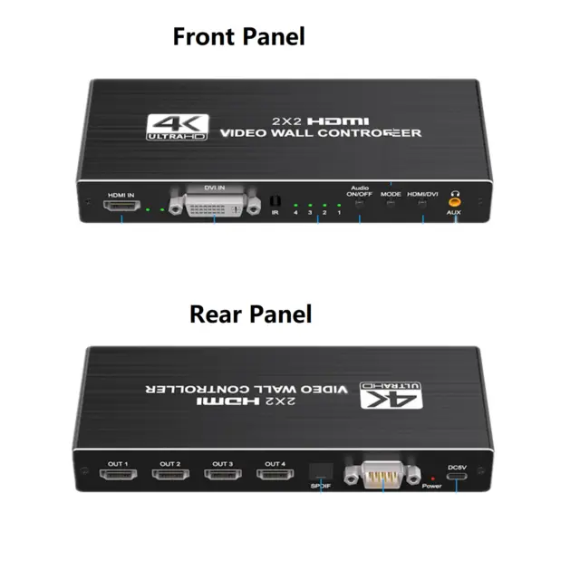 1X2 1X4 1X3 2X1 3x1 4X1 2x2 HDMI DVI Multi Video Controller Processor Splicer c