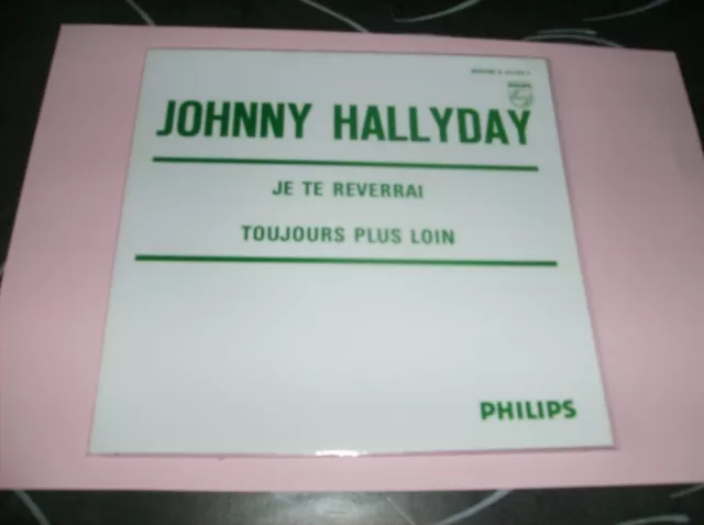 johnny hallyday pochette encart copie vide pas de disques je te reverai