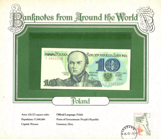 World Banknotes Poland 1982 10 Zlotych P-148a UNC T0402228 Lucky