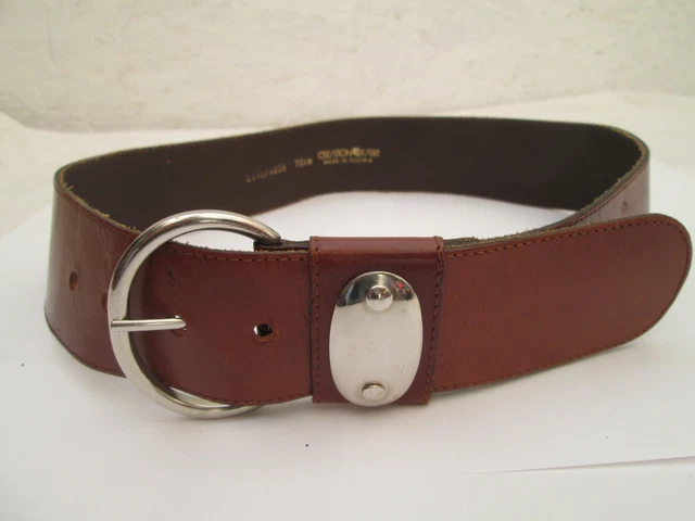 Ceinture En Cuir Vintage GIL HOLSTERS – Made In France, Taille 72/82 Cm, Marron, Style Western