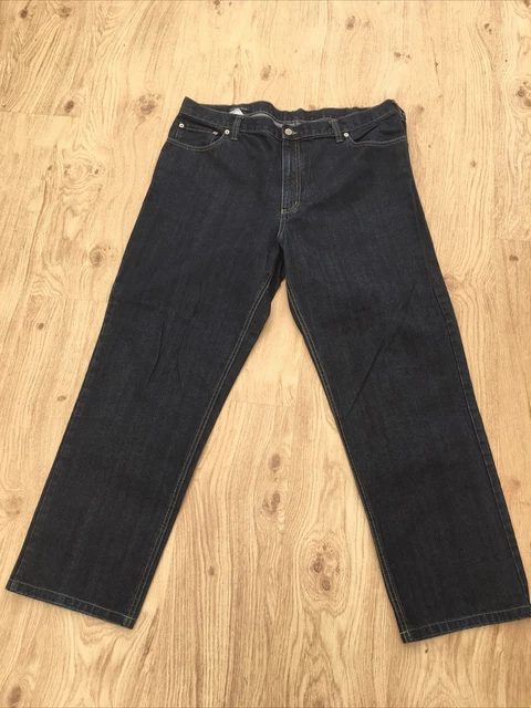 Lands End men's square rigger blue denim jeans - W40 L29